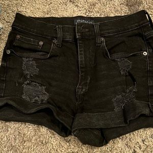 aeropostale black mom jean shorts size 6
